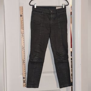 Gray seamed skinny pants